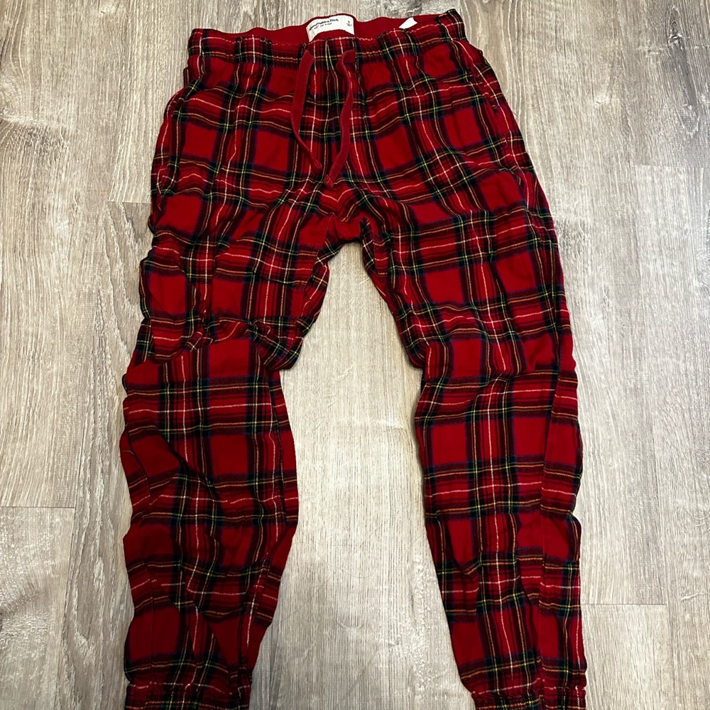 Abercrombie & Fitch Red Plaid Pajama Pants
